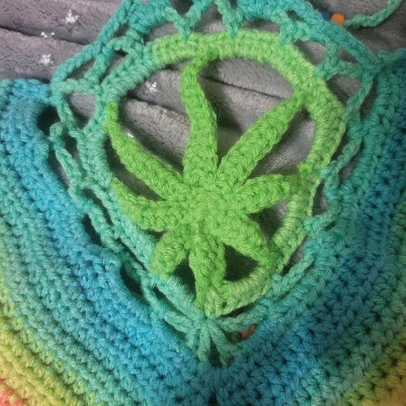 Homemade rainbow Mary Jane crochet top - Picture 3 of 3